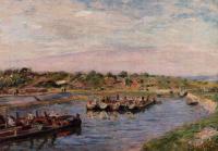 Sisley, Alfred - Idle Barges on the Loing Canal at Saint-Mammes